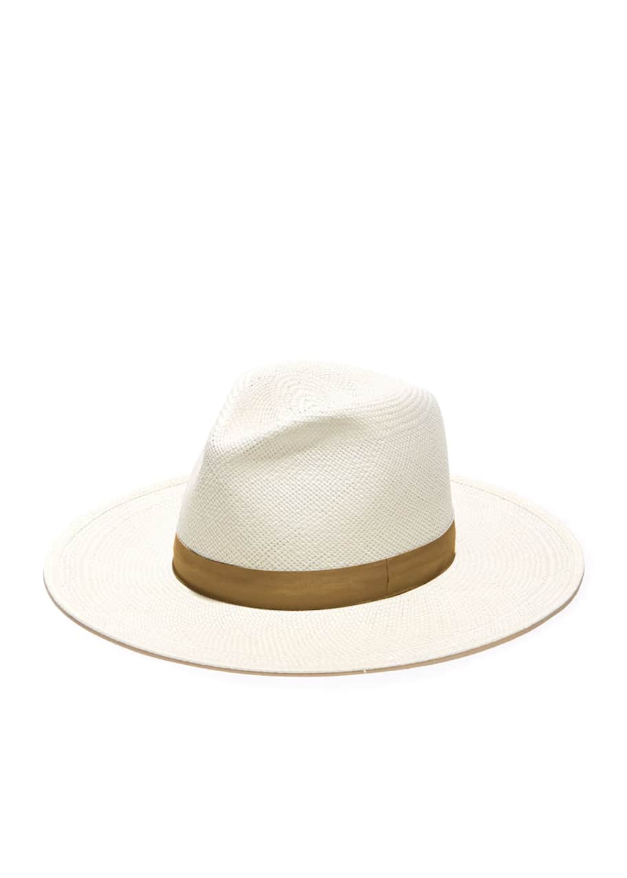 Janessa leone aisley straw fedora hat Clearance