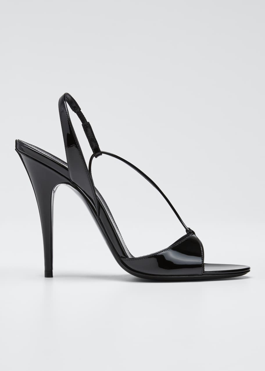 saint laurent anouk patent slingback sandals