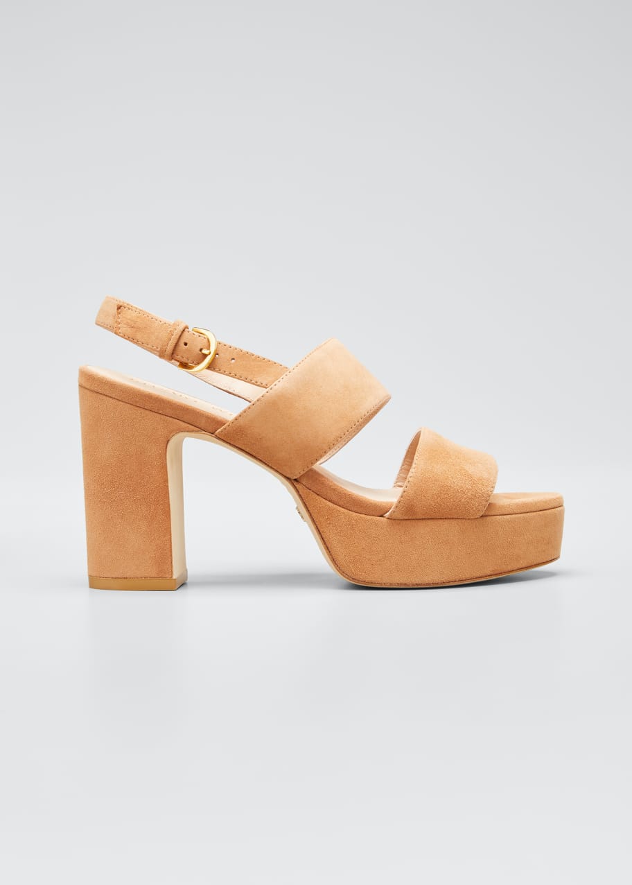 Stuart Weitzman Ono 100mm Block Heel Sandals Bergdorf Goodman