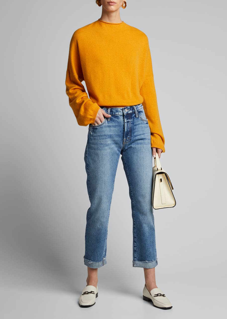 Mother The Scrapper Cuff Ankle Fray Jeans Bergdorf Goodman