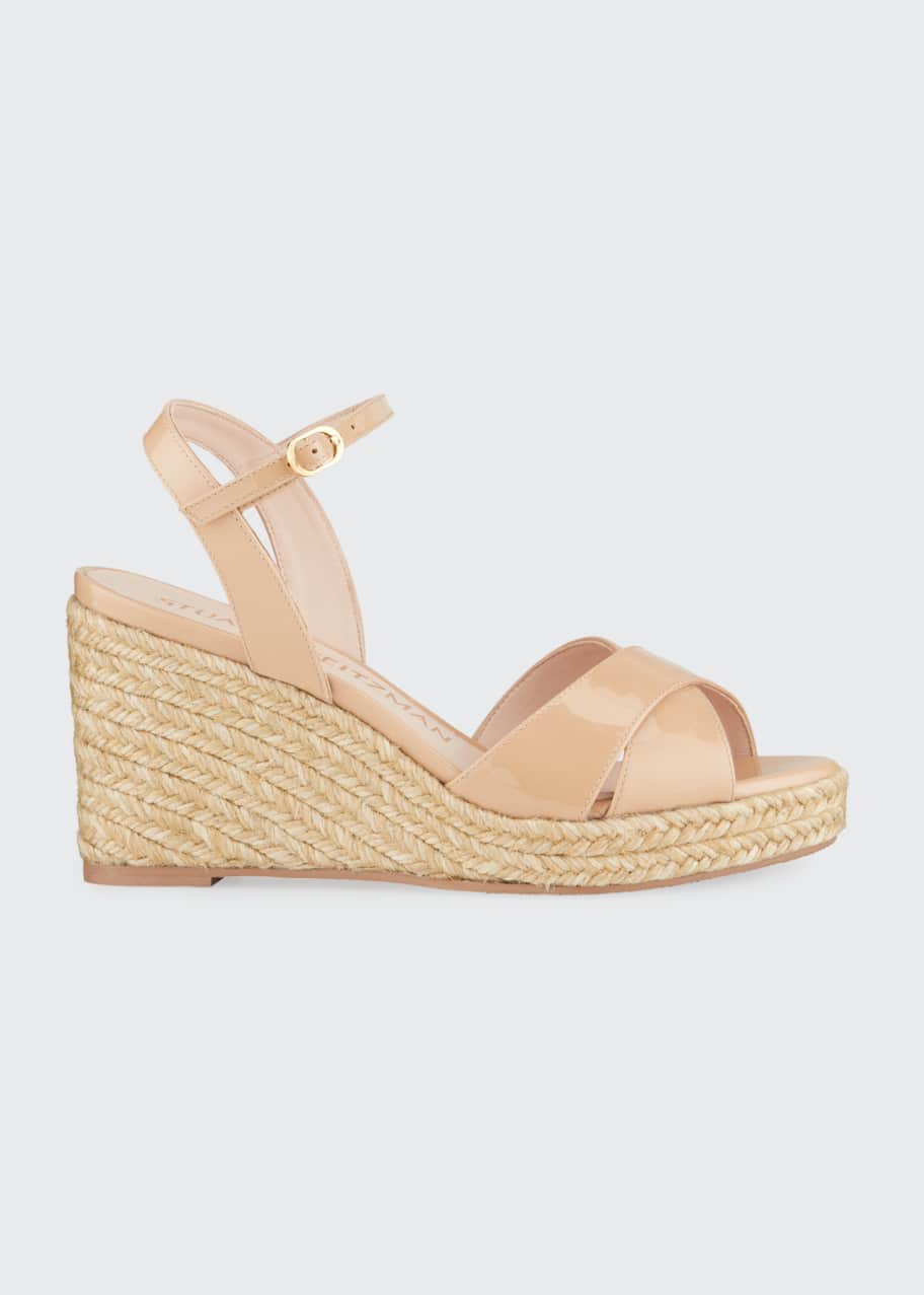stuart weitzman taborah leather wedge espadrille