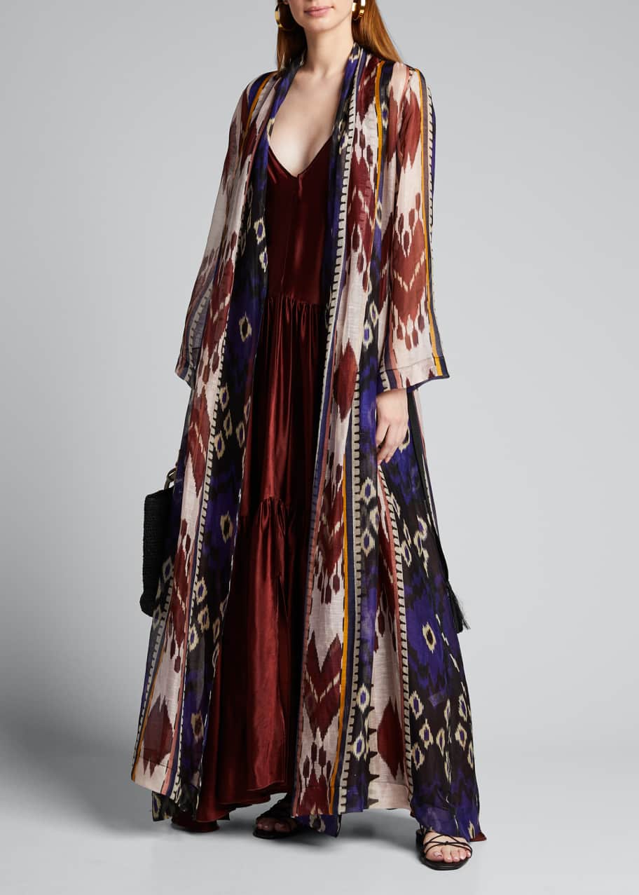 Forte Forte Encens Printed Slub Voile Long Kimono - Bergdorf Goodman