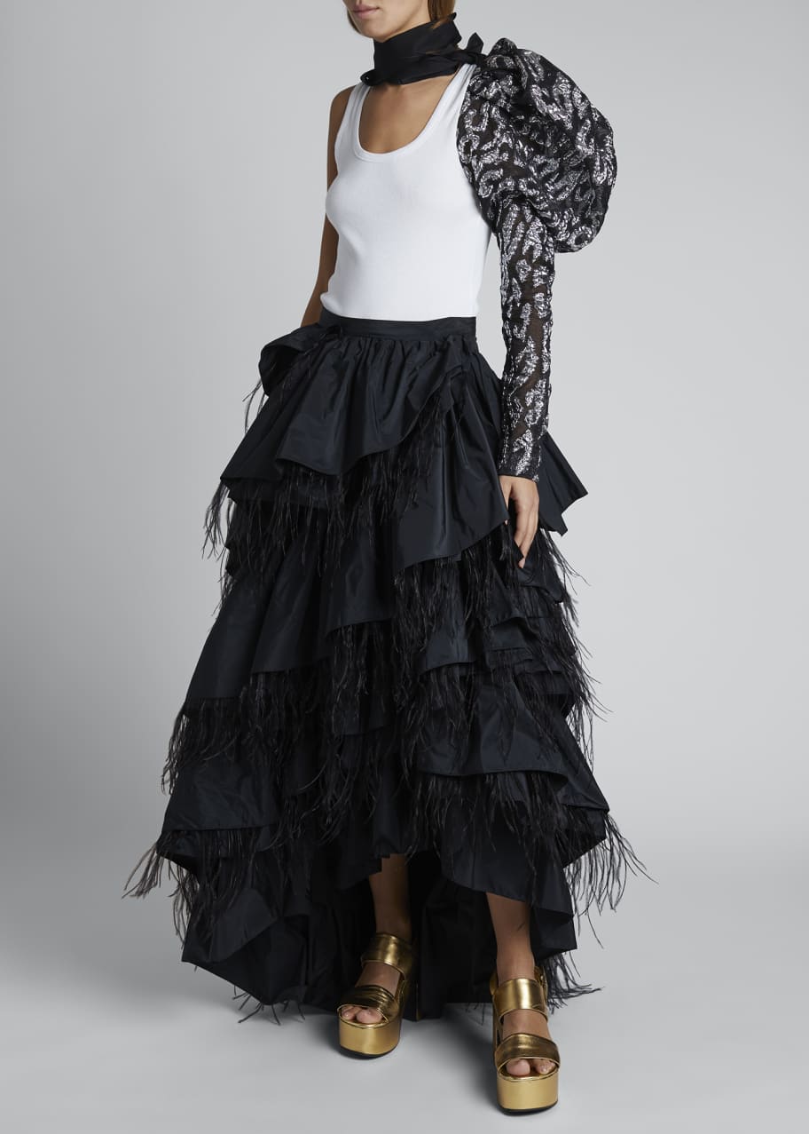 Layered Feather Skirt