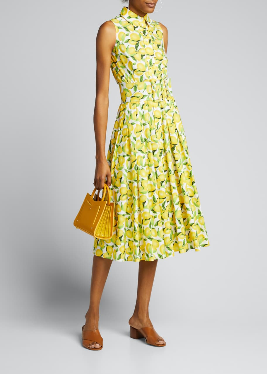Michael Kors Collection Lemon Print Sleeveless Shirtdress With Belt Bergdorf Goodman