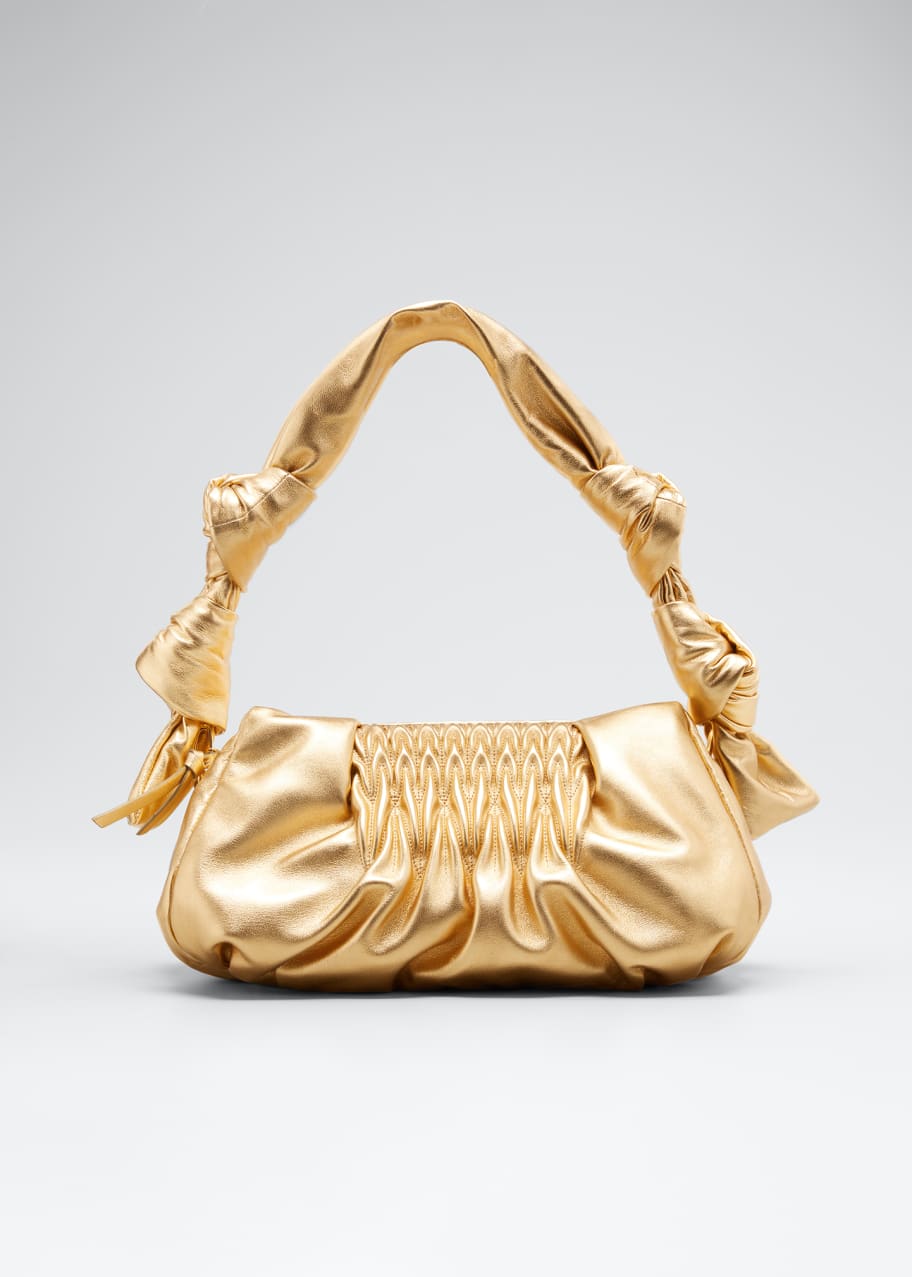 miu miu ゴールドバッグ Miu Miu Matelasse Degrade Metallic Knotted Clutch Bag - Bergdorf