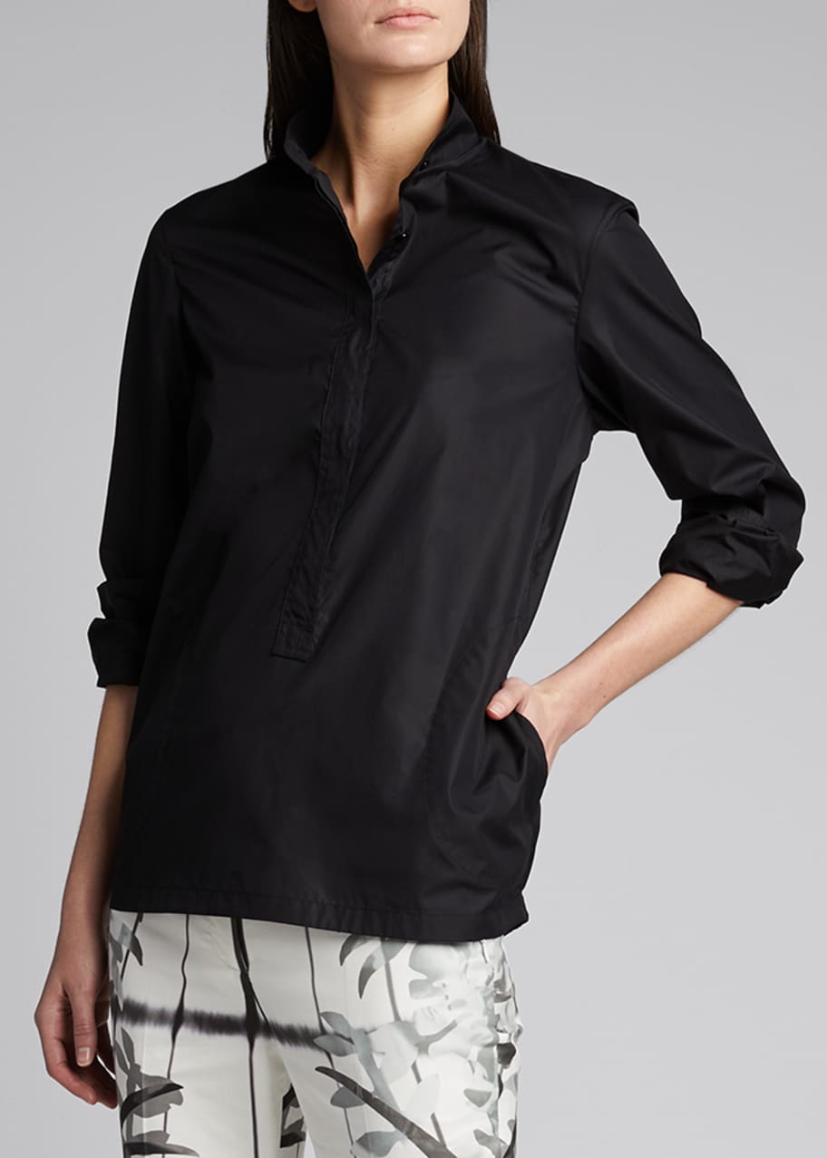 half button cotton shirt
