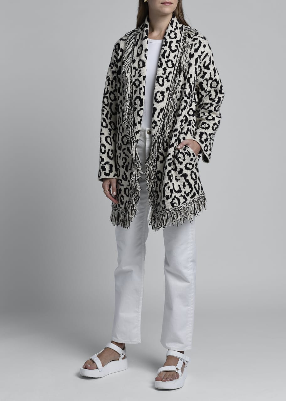 alanui leopard cardigan