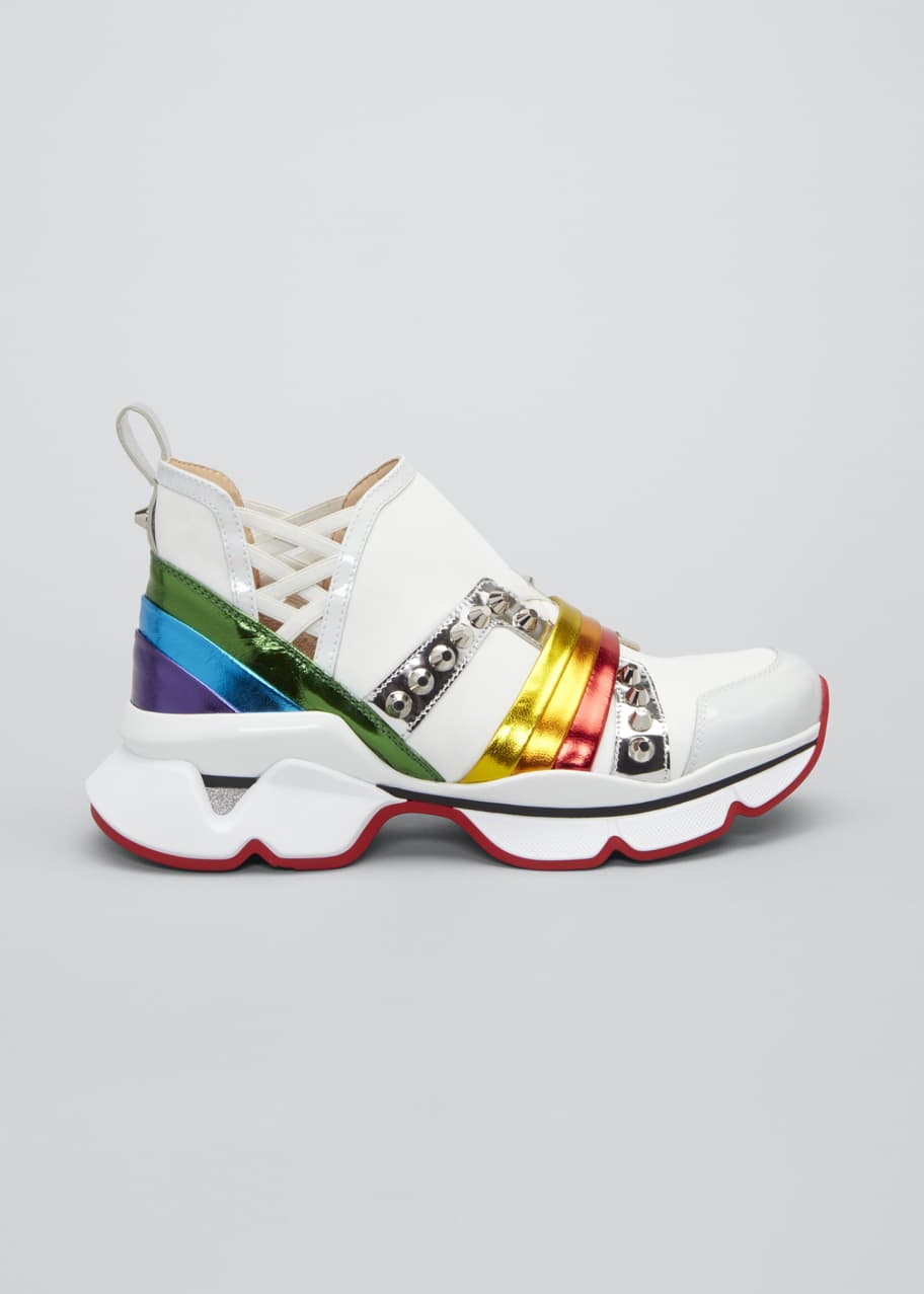 christian louboutin rainbow sneakers
