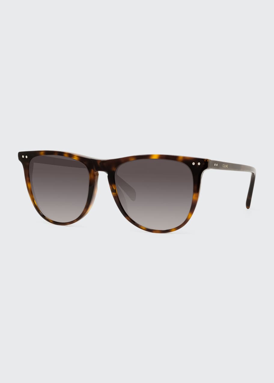 Celine Men's Polarized Round Solid Acetate Sunglasses Bergdorf Goodman