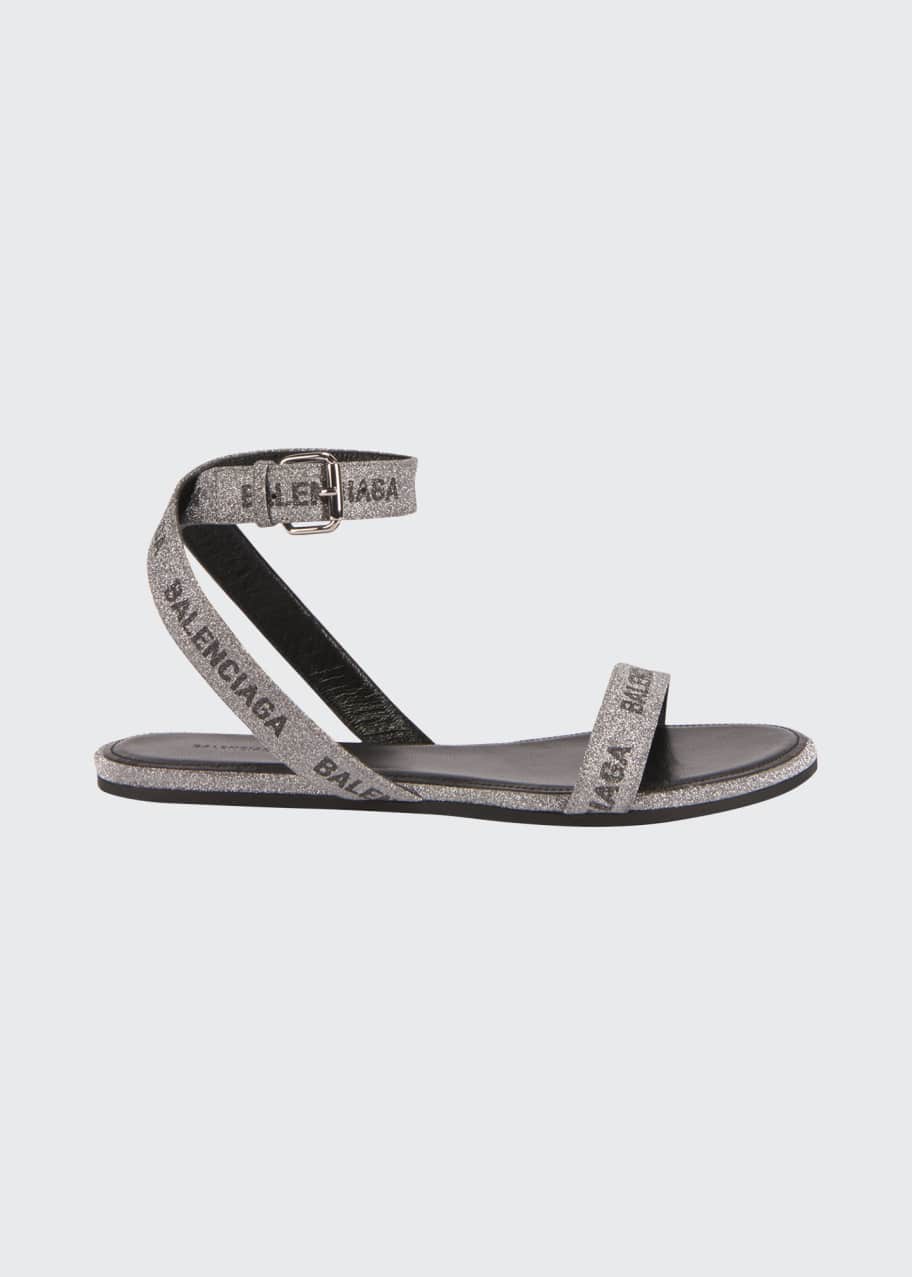 Balenciaga round flat sandals shop