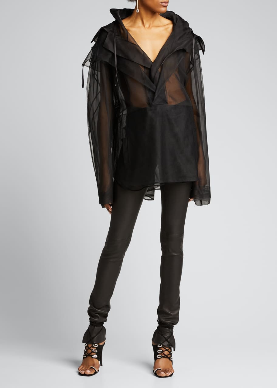 Fenty Tulle Hoodie Jacket Bergdorf Goodman
