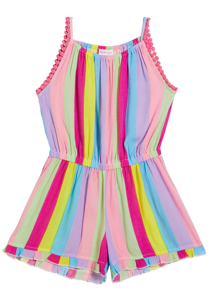 girls rainbow romper