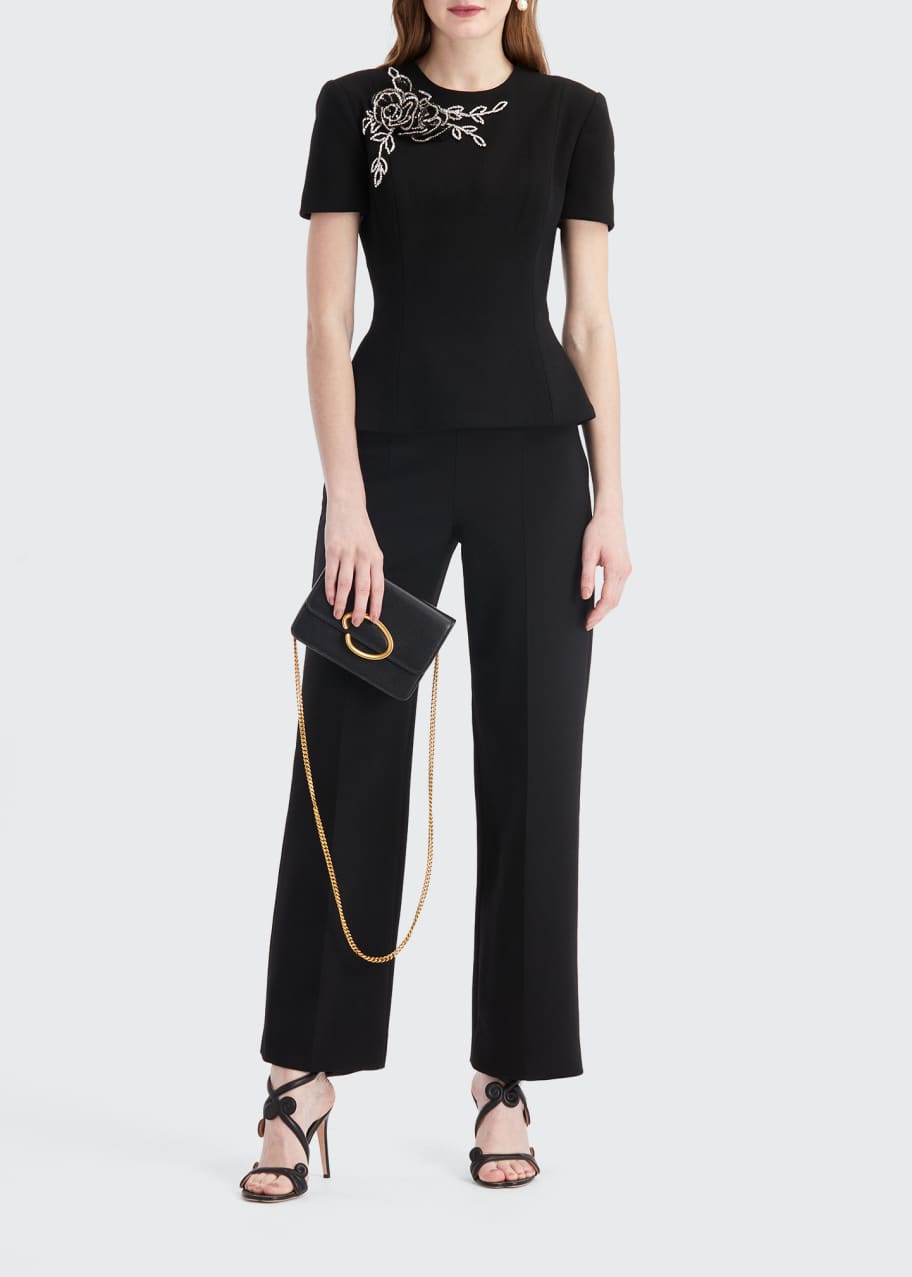 oscar de la renta peplum top
