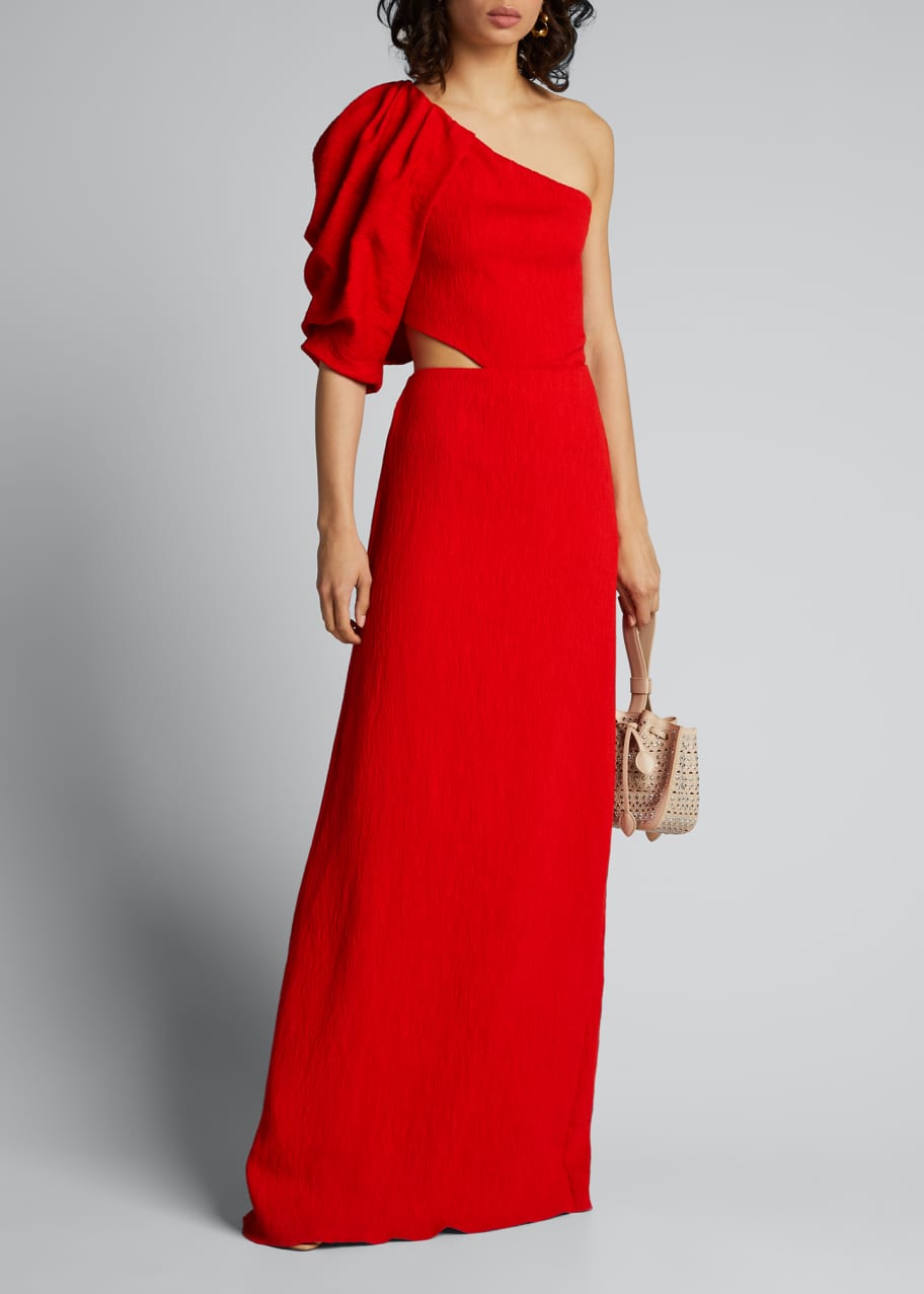 sky blue gown design