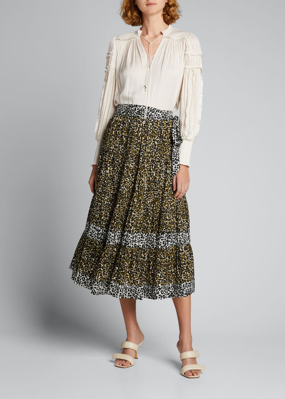 ulla johnson leopard dress