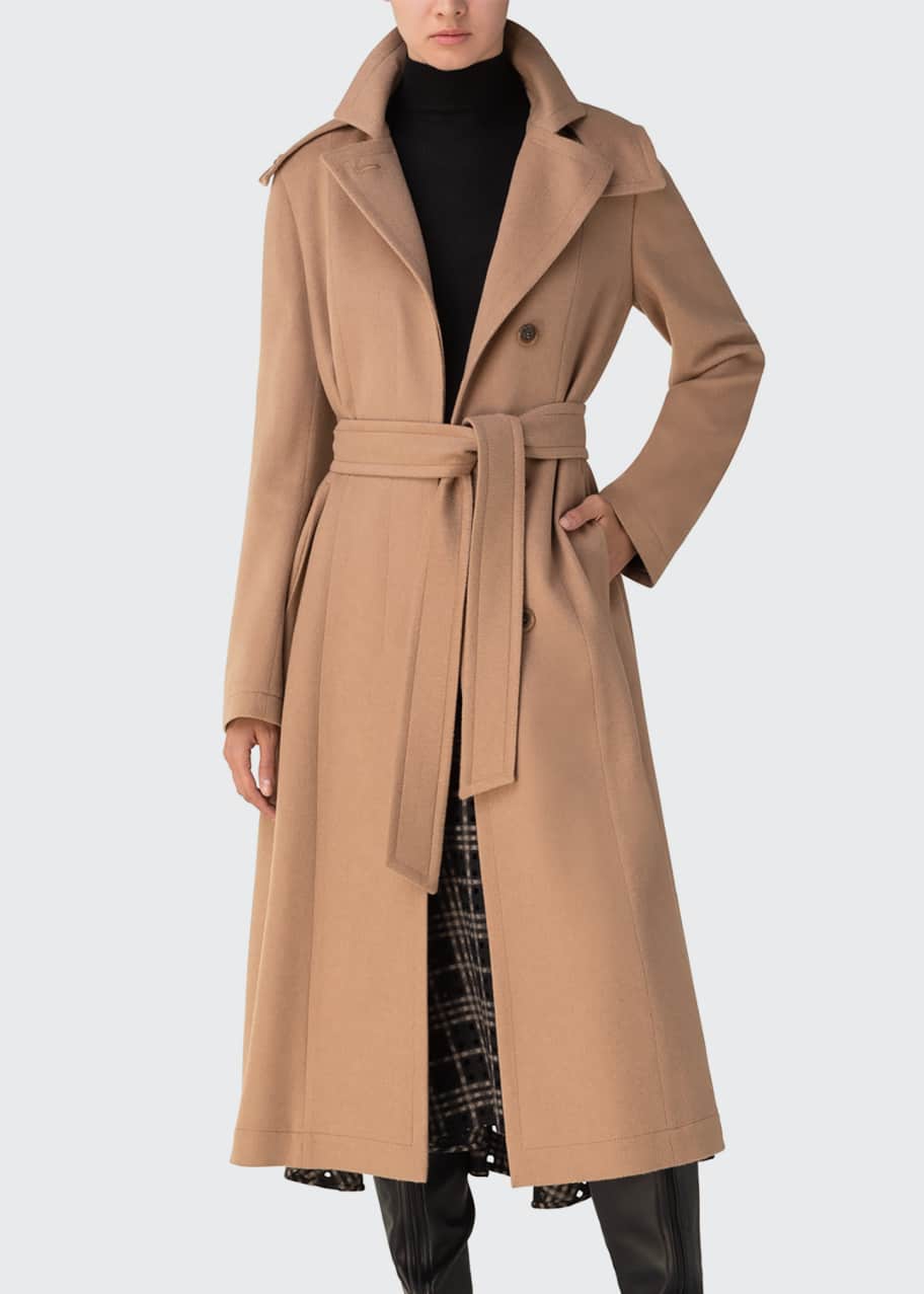 Akris Emotion Belted Camel Hair Trench Coat Bergdorf Goodman