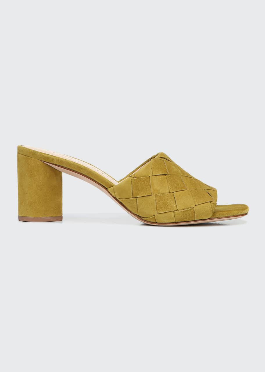veronica beard senta woven leather slides