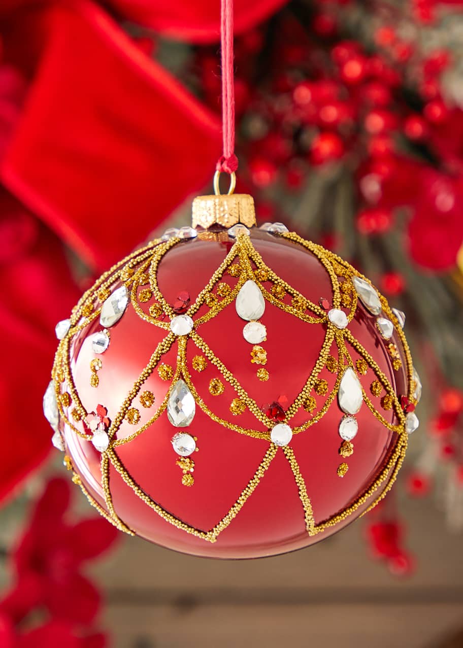 Red Shiny Ball Christmas Ornament - Bergdorf Goodman