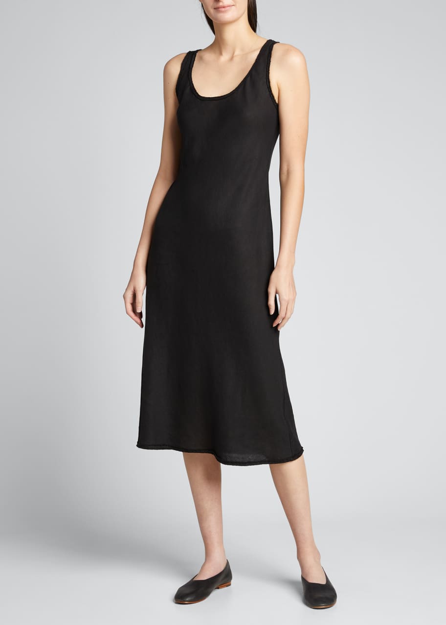 Theory Spring Linen ScoopNeck Tank Dress Bergdorf Goodman
