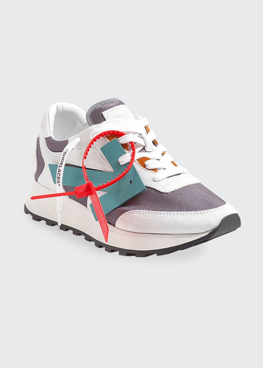 off white color block sneakers