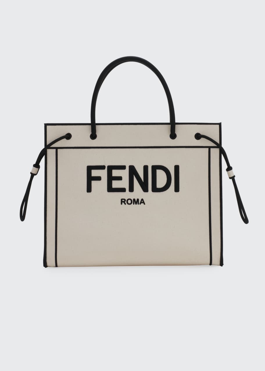 Fendi Roma Large Canvas Shopper Tote Bag Bergdorf Goodman