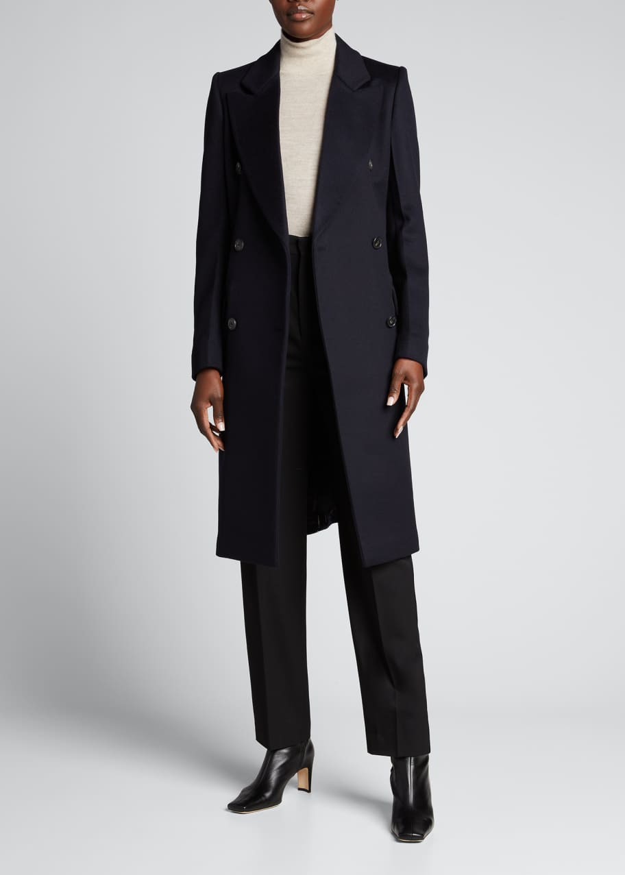 Victoria Beckham Double-Breast Tailored Slim Wool Coat - Bergdorf