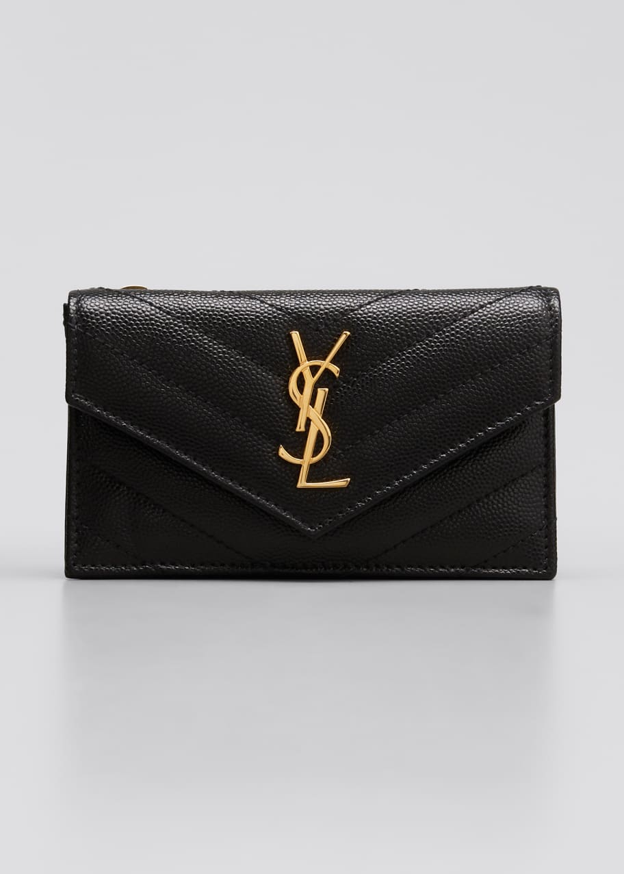 monogramme small grain de poudre ysl envelope wallet