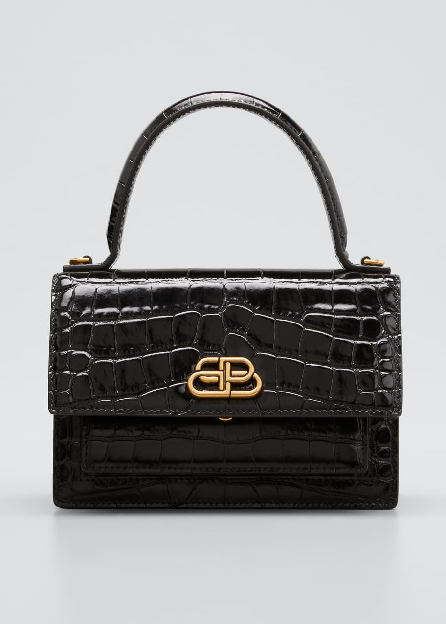 Download Balenciaga Sharp XS Mock-Croc Satchel Bag - Bergdorf Goodman