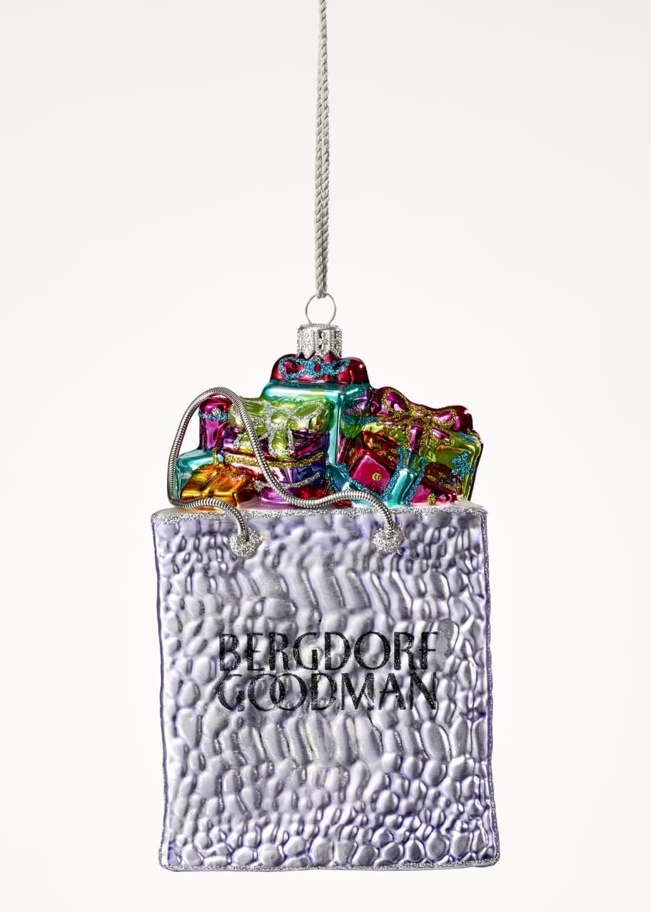 Glassware Art Studio BG Shopping Bag Christmas Ornament - Bergdorf Goodman