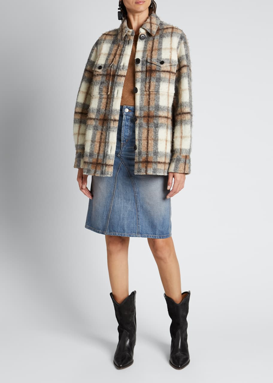 Etoile Isabel Marant Gastoni Plaid Shirt Jacket Bergdorf Goodman