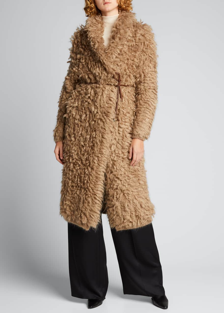 fluffy mohair coat