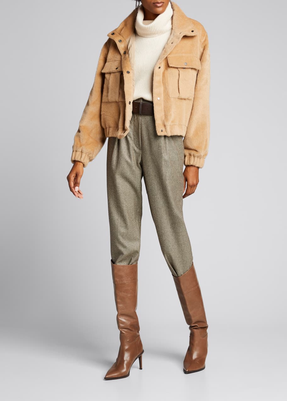 alpaca bomber jacket