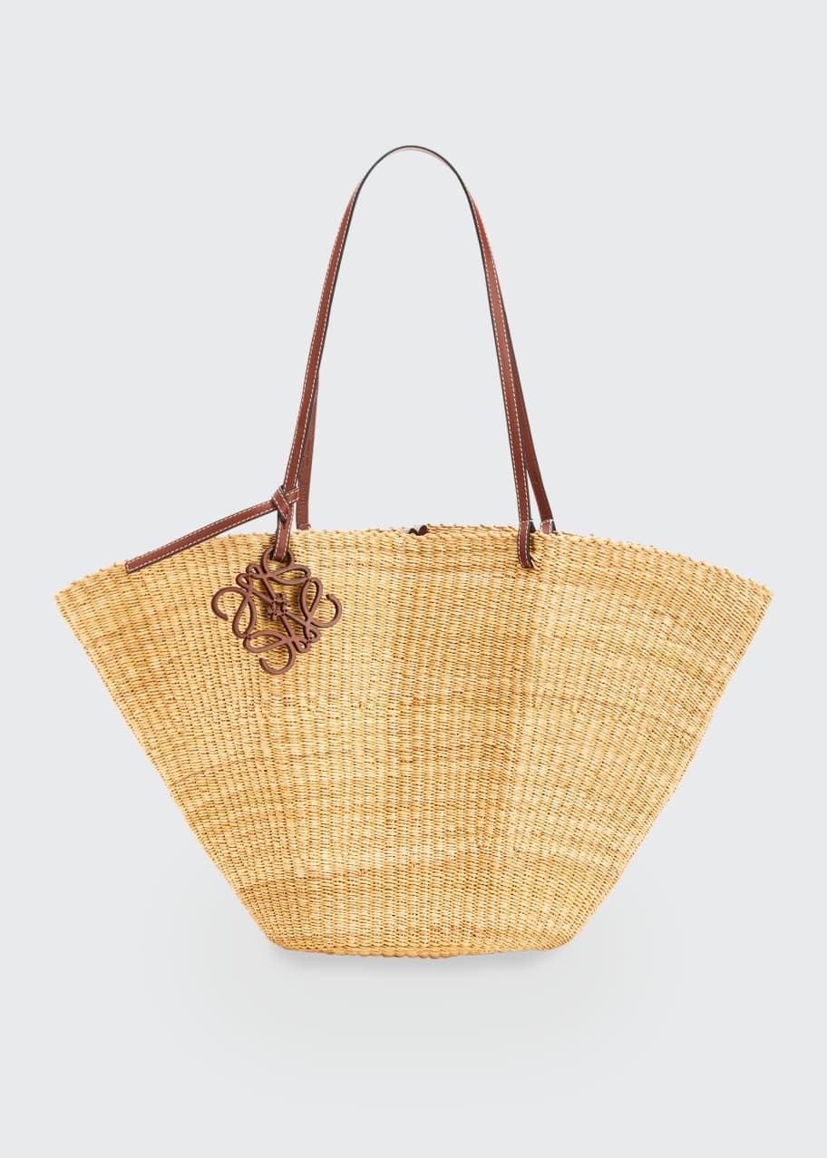 Loewe Shell Straw Basket Tote Bag Bergdorf Goodman