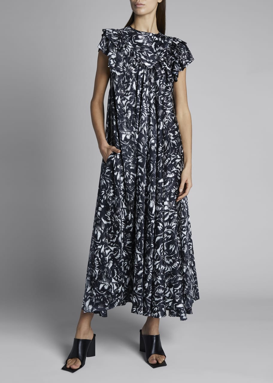 balenciaga floral dress