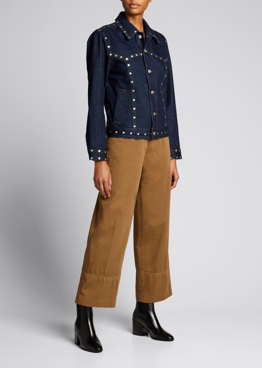 Dries Van Noten Studded Denim Jacket Bergdorf Goodman