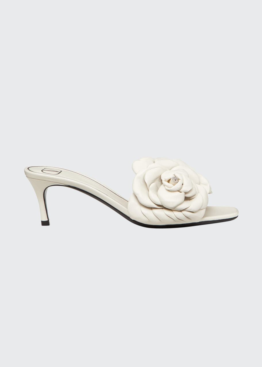 Valentino Garavani 03 Rose Edition Kitten-Heel Slide Sandals