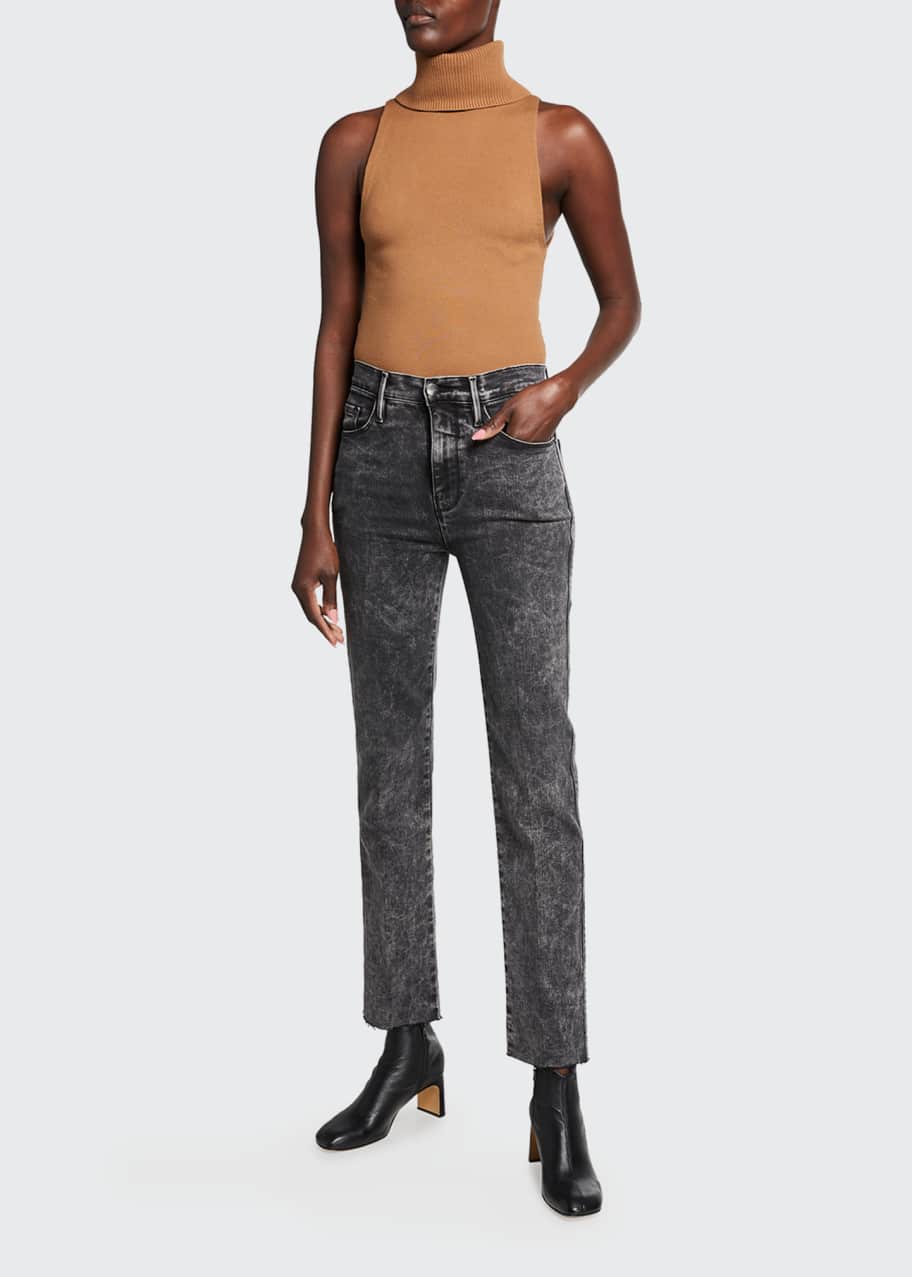 frame le sylvie raw edge jeans