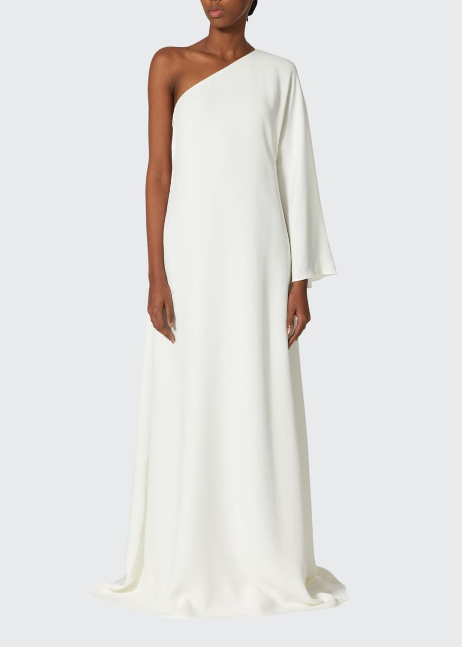 valentino one shoulder dresses Valentino Garavani One-Shoulder Silk Gown