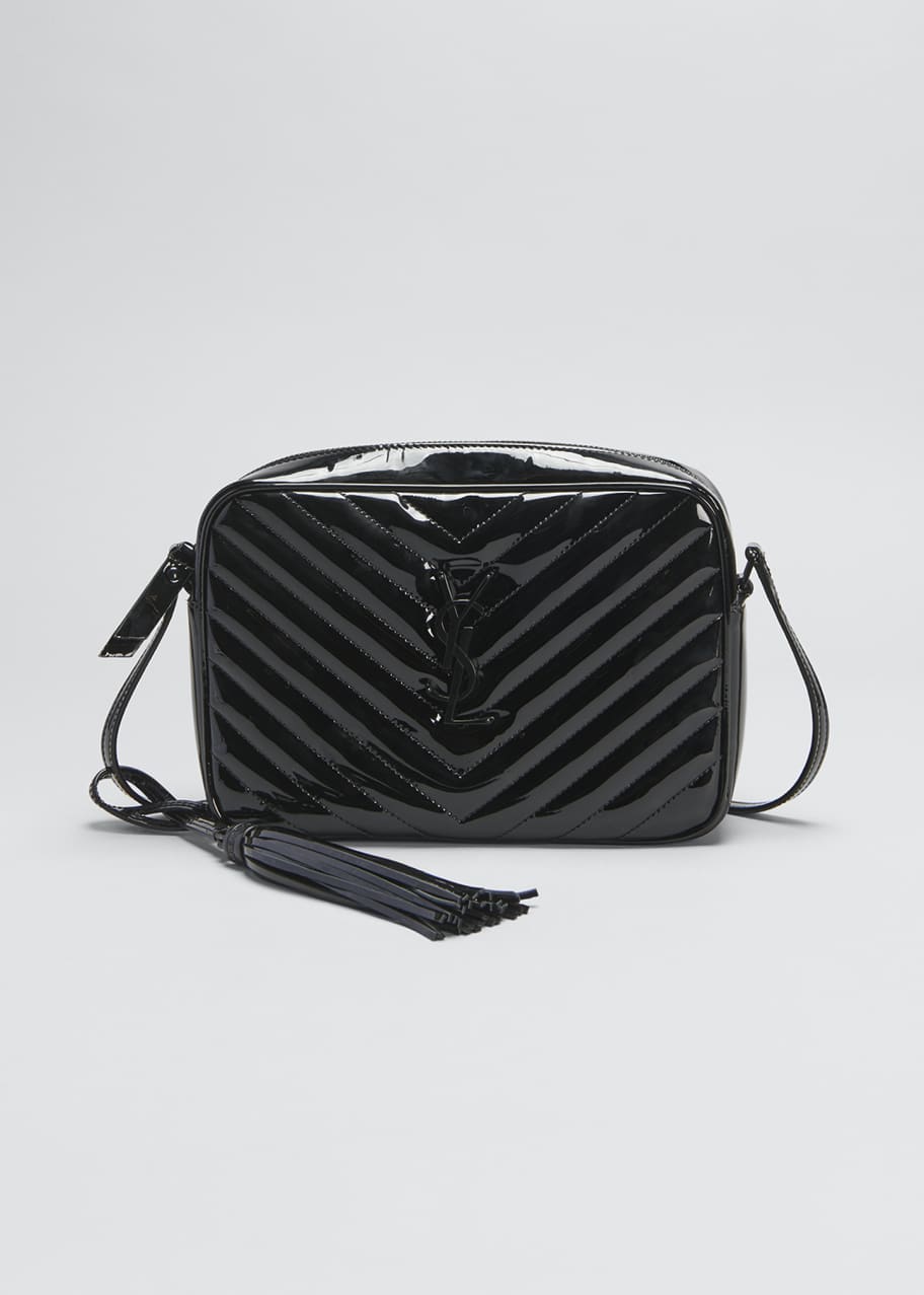 Saint Laurent Lou Medium YSL Monogram Patent Camera Bag Bergdorf Goodman
