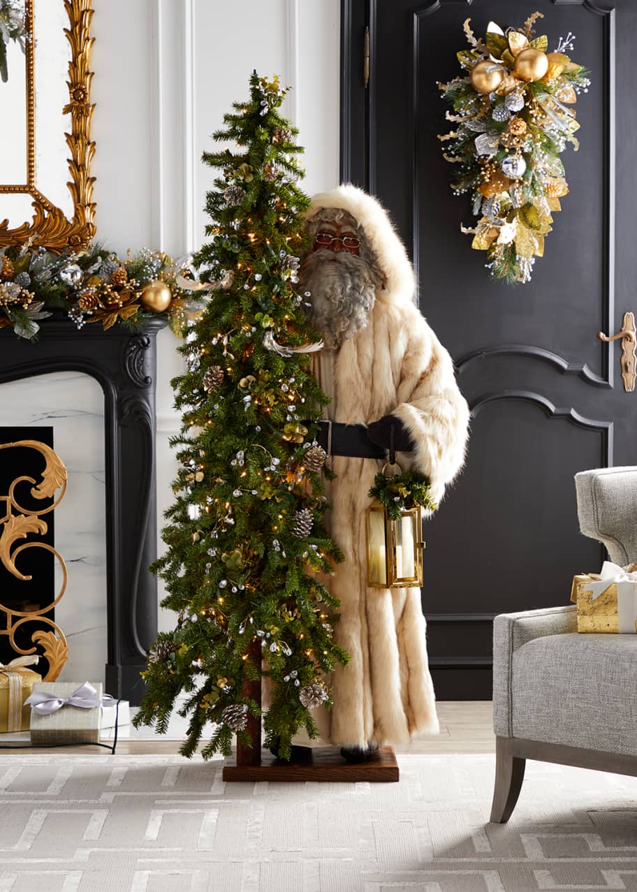 Ditz Designs By The Hen House Golden Opulence Black Santa with