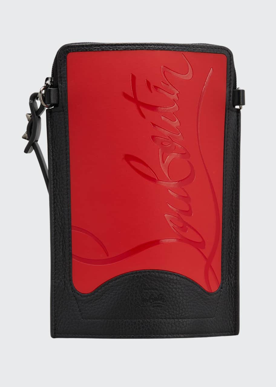 Christian Louboutin Men's Loubilab Sneakersole Calf Empire Crossbody Bag Bergdorf Goodman