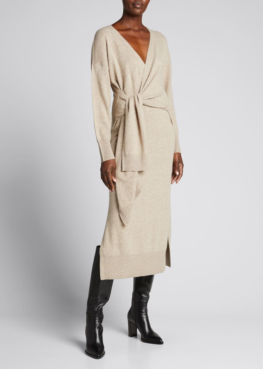 Jonathan Simkhai Skyla Loungewear Faux-Wrap Knit Dress - Bergdorf Goodman