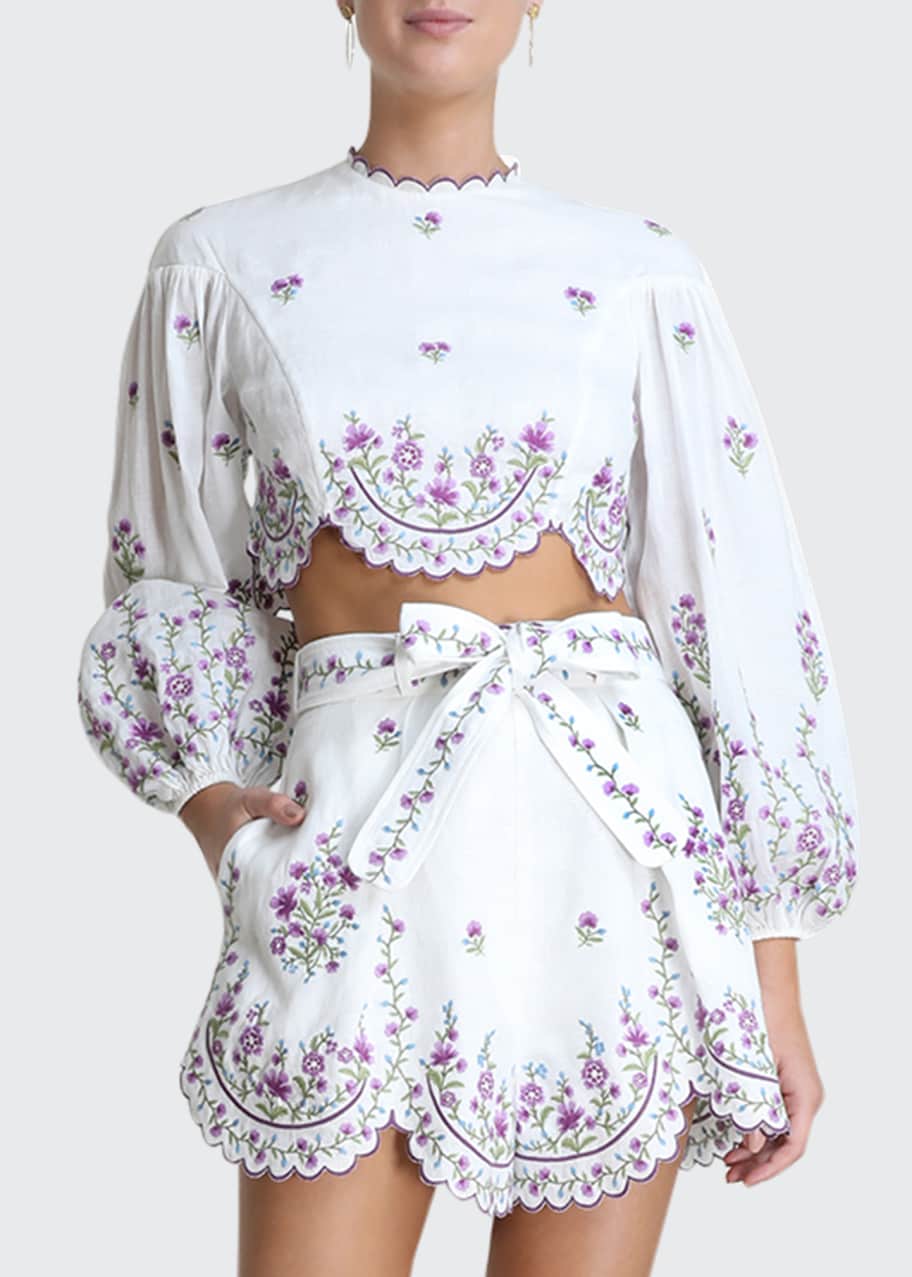zimmermann bells tie crop top