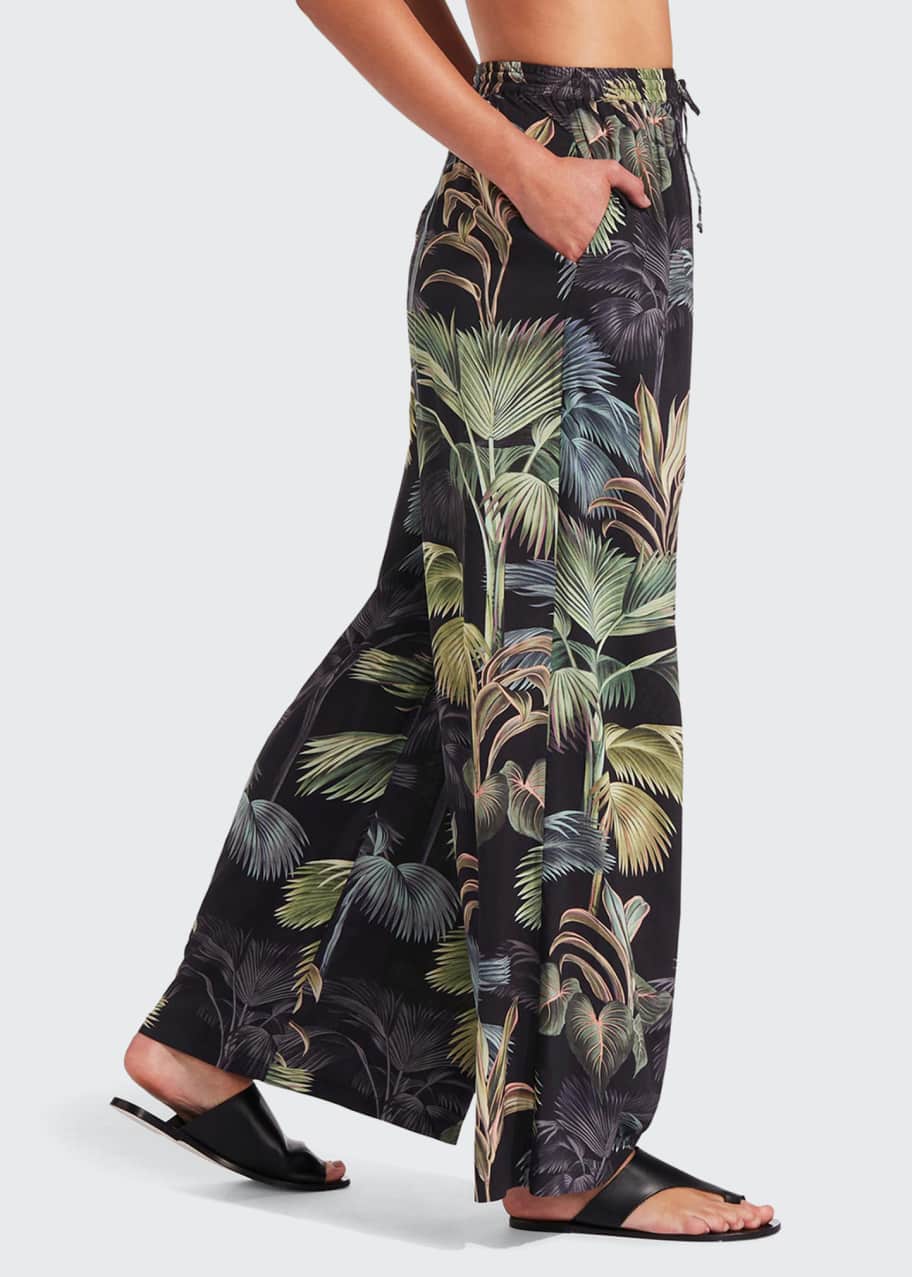 JETS Australia Evoke Palm Leaf PullOn Pants Bergdorf Goodman