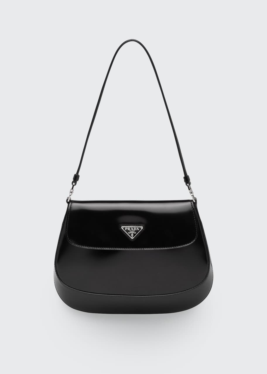 Prada Cleo Brushed Leather Shoulder Bag - Bergdorf Goodman