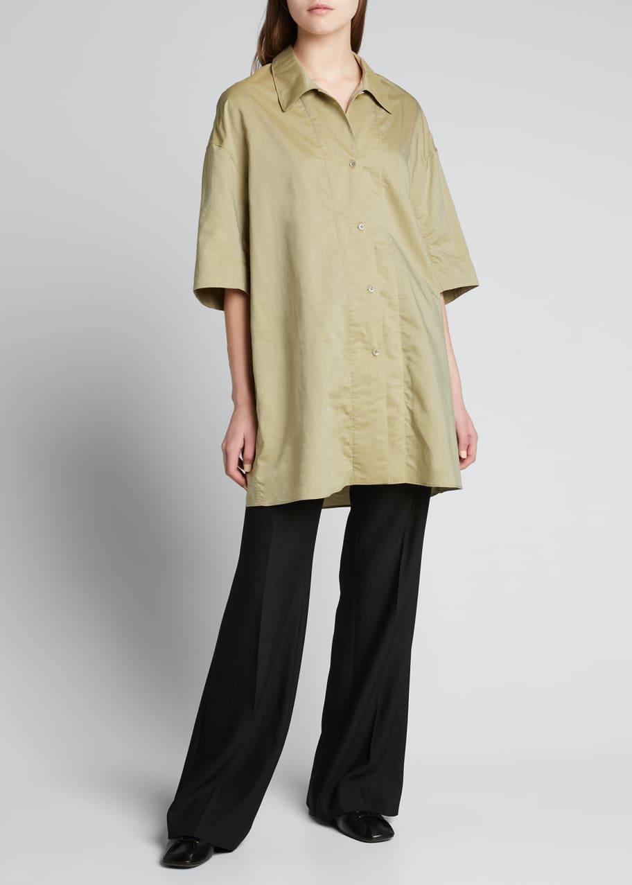 LEMAIRE Twisted Maxi Poplin Shirt Bergdorf Goodman