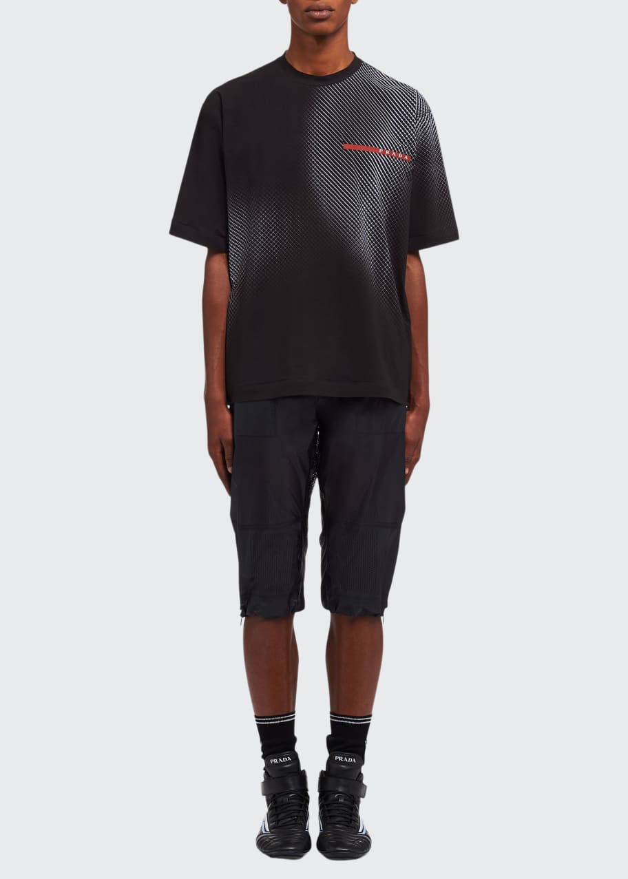 prada t shirt black and red