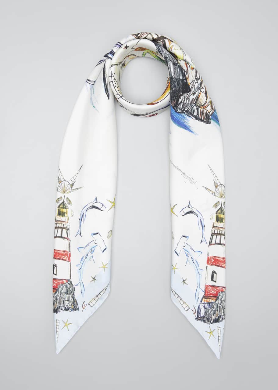 Burberry deals scribble scarf
