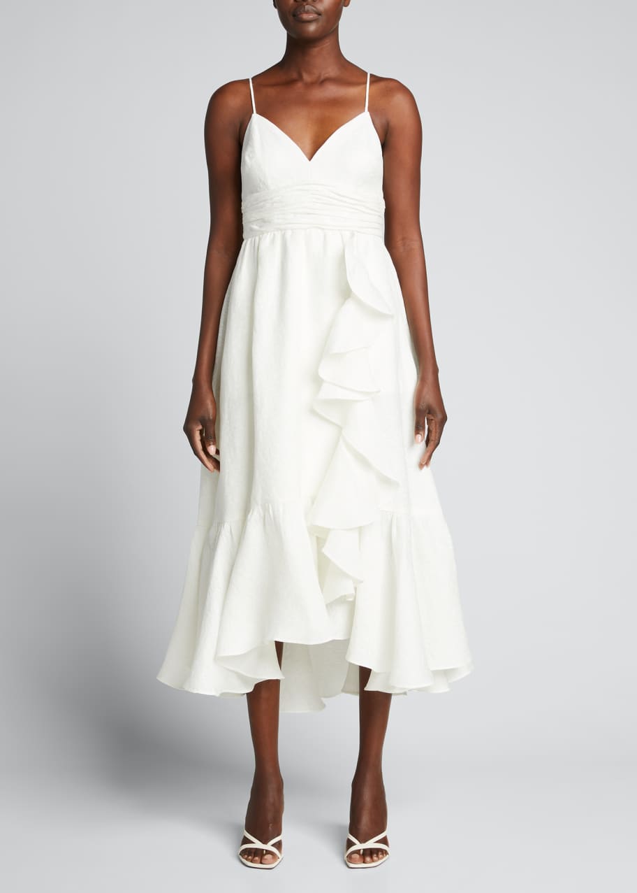 Cascading ruffle dress discount