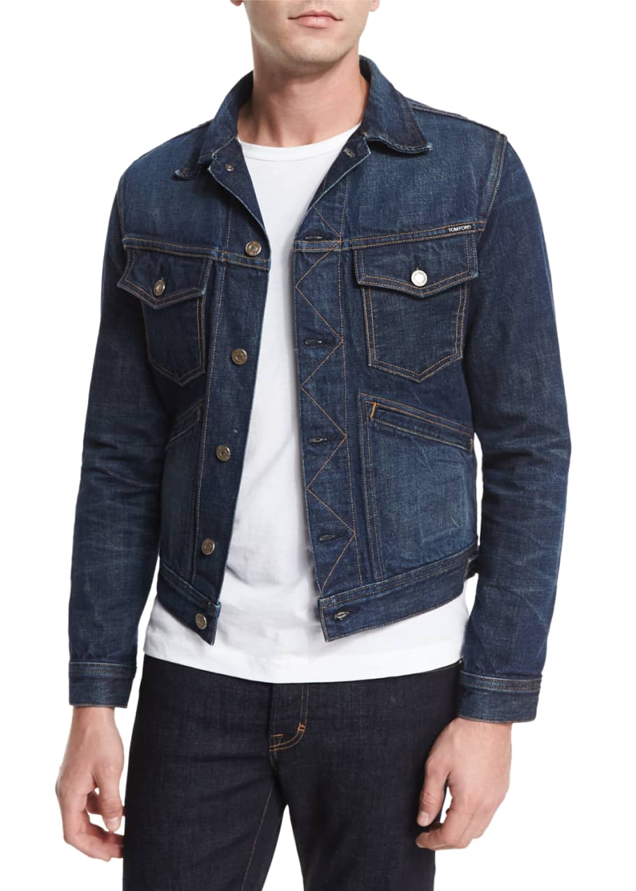 TOM FORD Western Denim Jacket, Blue - Bergdorf Goodman